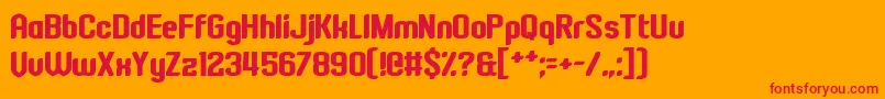 More about FourMadDogs Font FourMadDogs Font – Red Fonts on Orange Background
