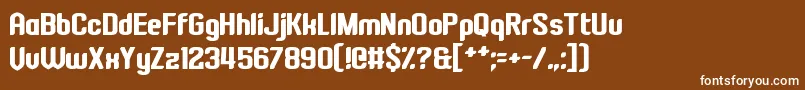 FourMadDogs Font – White Fonts on Brown Background