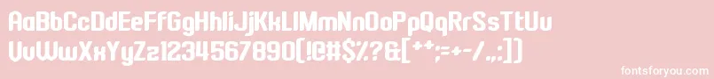 FourMadDogs Font – White Fonts on Pink Background