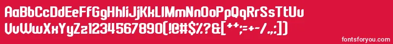 FourMadDogs Font – White Fonts on Red Background