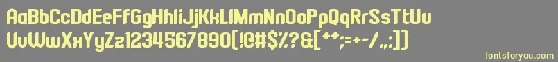 FourMadDogs Font – Yellow Fonts on Gray Background