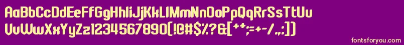 FourMadDogs Font – Yellow Fonts on Purple Background