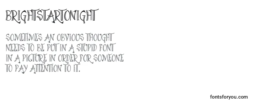 BrightStarTonight フォントのレビュー