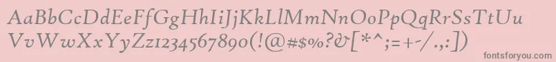 フォントHighTowerTextРљСѓСЂСЃРёРІ – ピンクの背景に灰色の文字