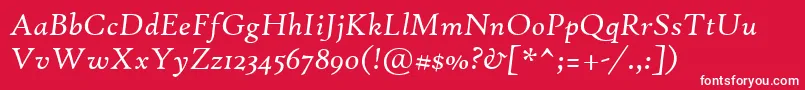 HighTowerTextРљСѓСЂСЃРёРІ Font – White Fonts on Red Background