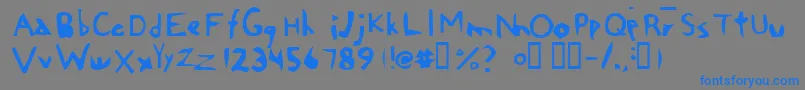 Chi Font – Blue Fonts on Gray Background