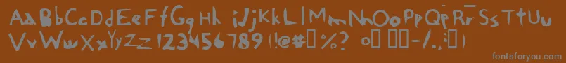 Chi Font – Gray Fonts on Brown Background