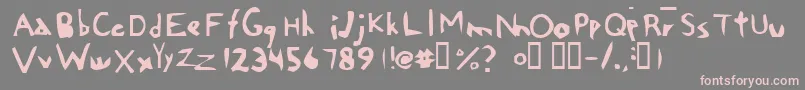 Chi Font – Pink Fonts on Gray Background