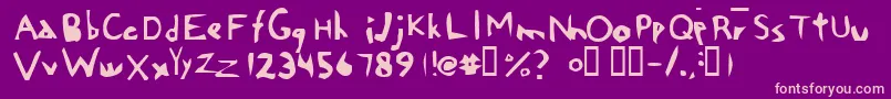 Chi Font – Pink Fonts on Purple Background