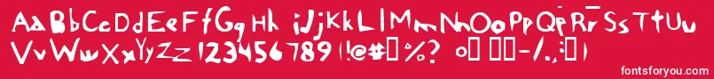 フォントChi – 赤い背景に白い文字
