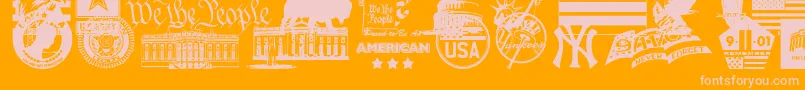 fuente 4thjuly – Fuentes Rosadas Sobre Fondo Naranja