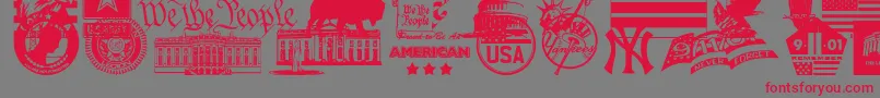 4thjuly Font – Red Fonts on Gray Background