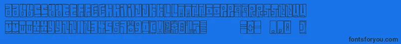 Fonte FeBoxFont – fontes pretas em um fundo azul