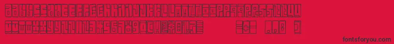 Fonte FeBoxFont – fontes pretas em um fundo vermelho