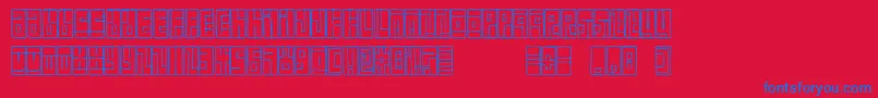 FeBoxFont Font – Blue Fonts on Red Background