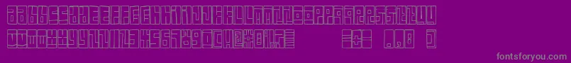 Fonte FeBoxFont – fontes cinzas em um fundo violeta