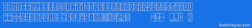 Fonte FeBoxFont – fontes rosa em um fundo azul