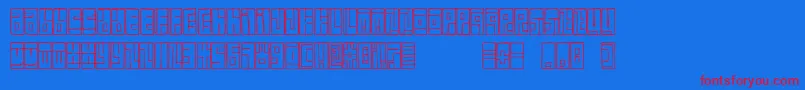 FeBoxFont Font – Red Fonts on Blue Background