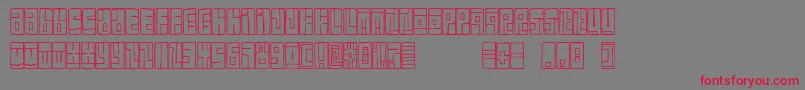 FeBoxFont Font – Red Fonts on Gray Background