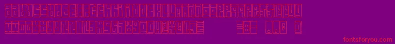 FeBoxFont Font – Red Fonts on Purple Background