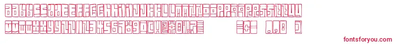 フォントFeBoxFont – 白い背景に赤い文字