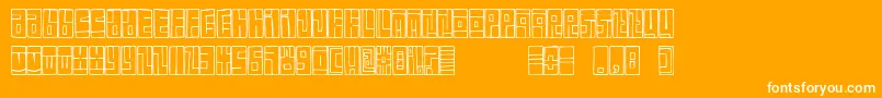 FeBoxFont-Schriftart – Weiße Schriften auf orangefarbenem Hintergrund