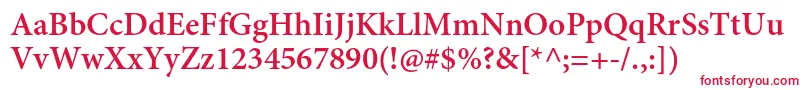 MinionproSemibold Font – Red Fonts