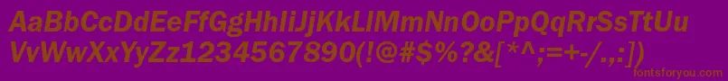 ItcfranklingothicstdDemiit Font – Brown Fonts on Purple Background