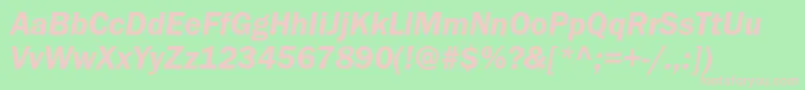 ItcfranklingothicstdDemiit Font – Pink Fonts on Green Background