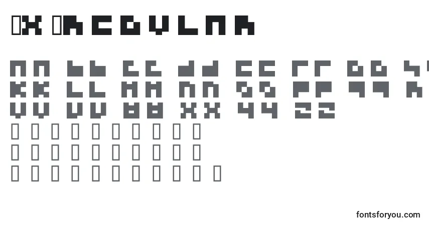 Schriftart 3x3Regular – Alphabet, Zahlen, spezielle Symbole