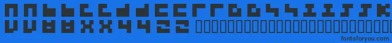 Шрифт 3x3Regular – чёрные шрифты на синем фоне