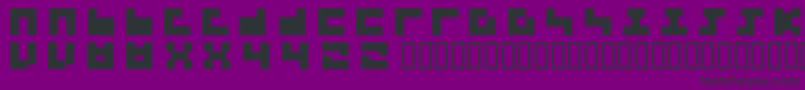 フォント3x3Regular – 紫の背景に黒い文字