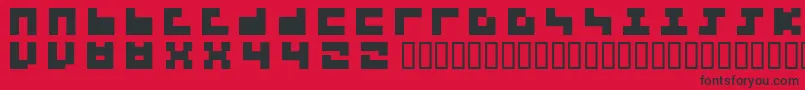 3x3Regular Font – Black Fonts on Red Background