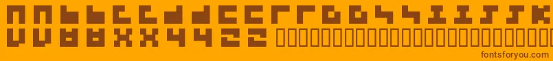 3x3Regular Font – Brown Fonts on Orange Background