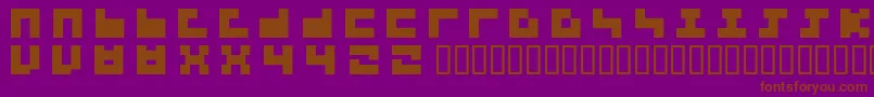 3x3Regular Font – Brown Fonts on Purple Background