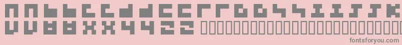 3x3Regular Font – Gray Fonts on Pink Background