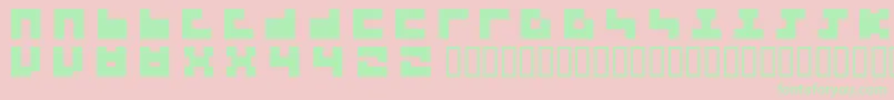 3x3Regular Font – Green Fonts on Pink Background