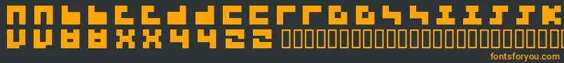 3x3Regular Font – Orange Fonts on Black Background