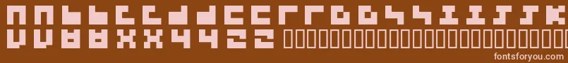 3x3Regular Font – Pink Fonts on Brown Background