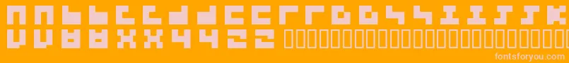 3x3Regular Font – Pink Fonts on Orange Background