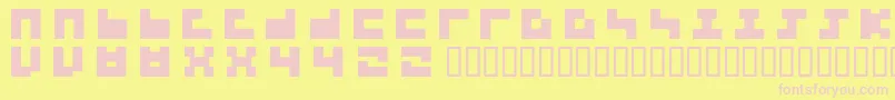 3x3Regular Font – Pink Fonts on Yellow Background