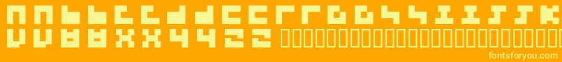 3x3Regular Font – Yellow Fonts on Orange Background