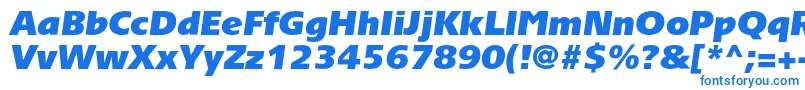 フォントTornadoultrablackcItalic – 白い背景に青い文字