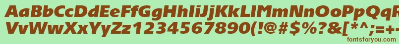 TornadoultrablackcItalic Font – Brown Fonts on Green Background