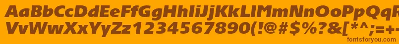 TornadoultrablackcItalic Font – Brown Fonts on Orange Background