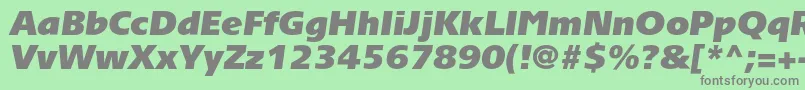 TornadoultrablackcItalic Font – Gray Fonts on Green Background