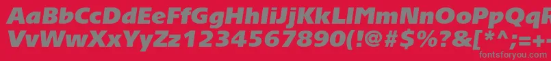 TornadoultrablackcItalic Font – Gray Fonts on Red Background