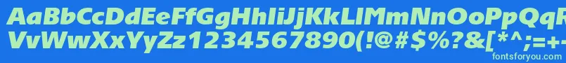 TornadoultrablackcItalic Font – Green Fonts on Blue Background