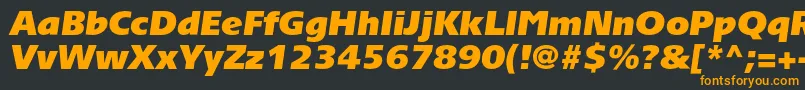 TornadoultrablackcItalic Font – Orange Fonts on Black Background