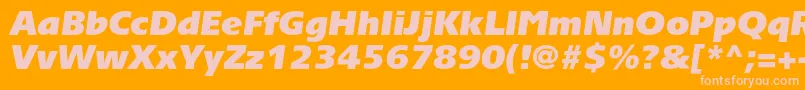 TornadoultrablackcItalic Font – Pink Fonts on Orange Background